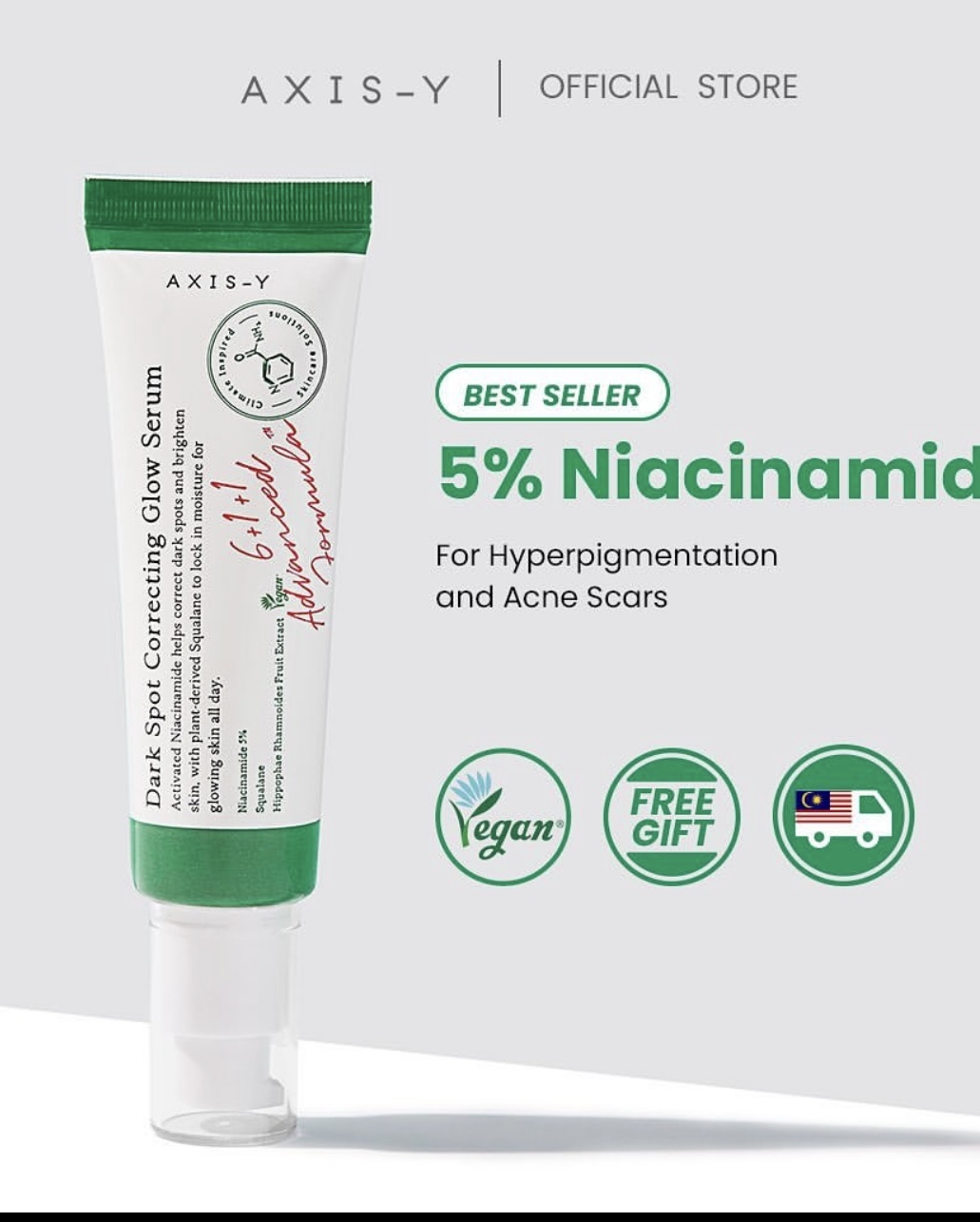 سرم ضد لک و روشن‌کننده AXIS-Y Dark Spot Correcting Glow Serum حجم 50 میل